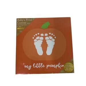 Kate & Milo New My Little Pumpkin Canvas DIY Baby Footprint Keepsake Art